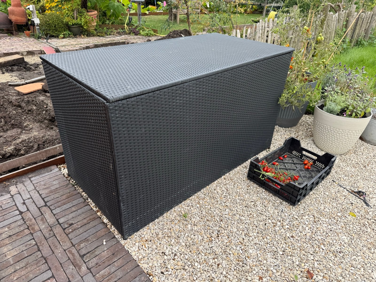 Grote kunststof opbergbox voor tuinkussens, Tuin en Terras, Ophalen, Gebruikt, Kunststof, Overige typen