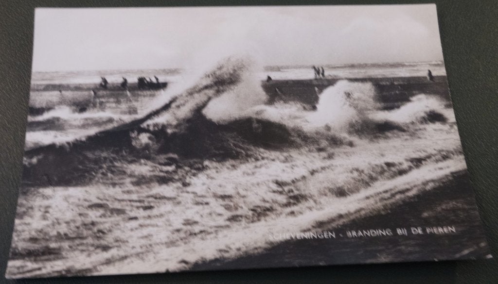 Scheveningen - Branding bij de Pieren - KDh01, Verzenden, 1940 tot 1960, Ongelopen, Zuid-Holland