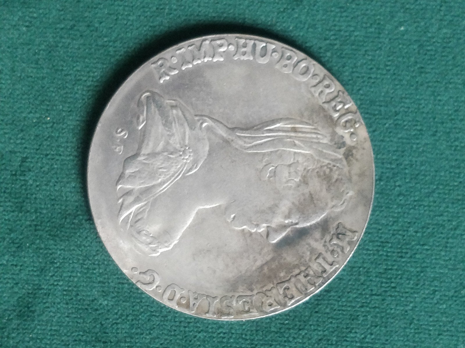 Zilverkleurige munt Maria Theresia Thaler 1780, Ophalen of Verzenden, Oostenrijk, Losse munt