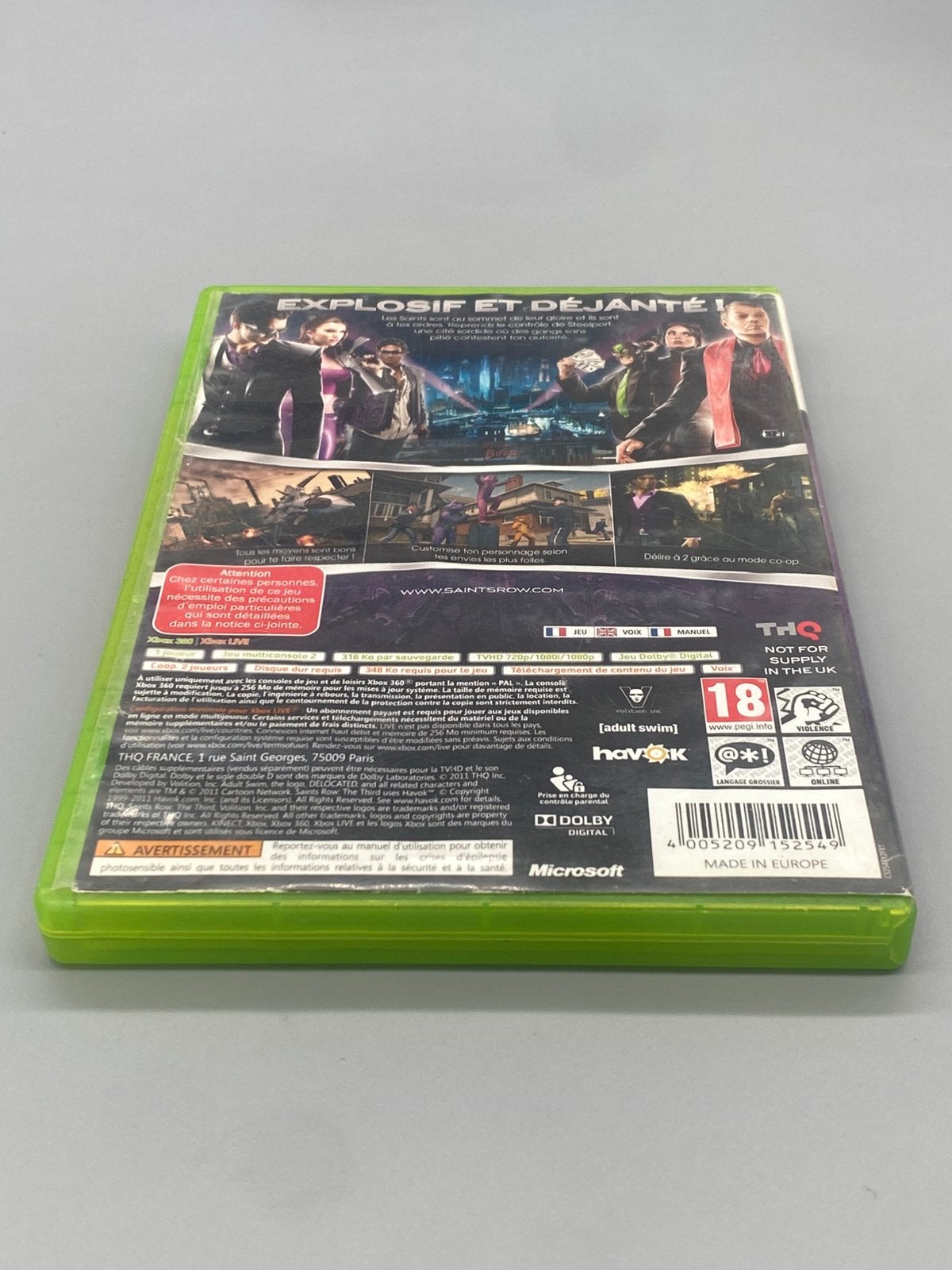 Saints Row The Third - Xbox 360 - THQ Games, Avontuur en Actie, Gebruikt, Vanaf 18 jaar, THQ