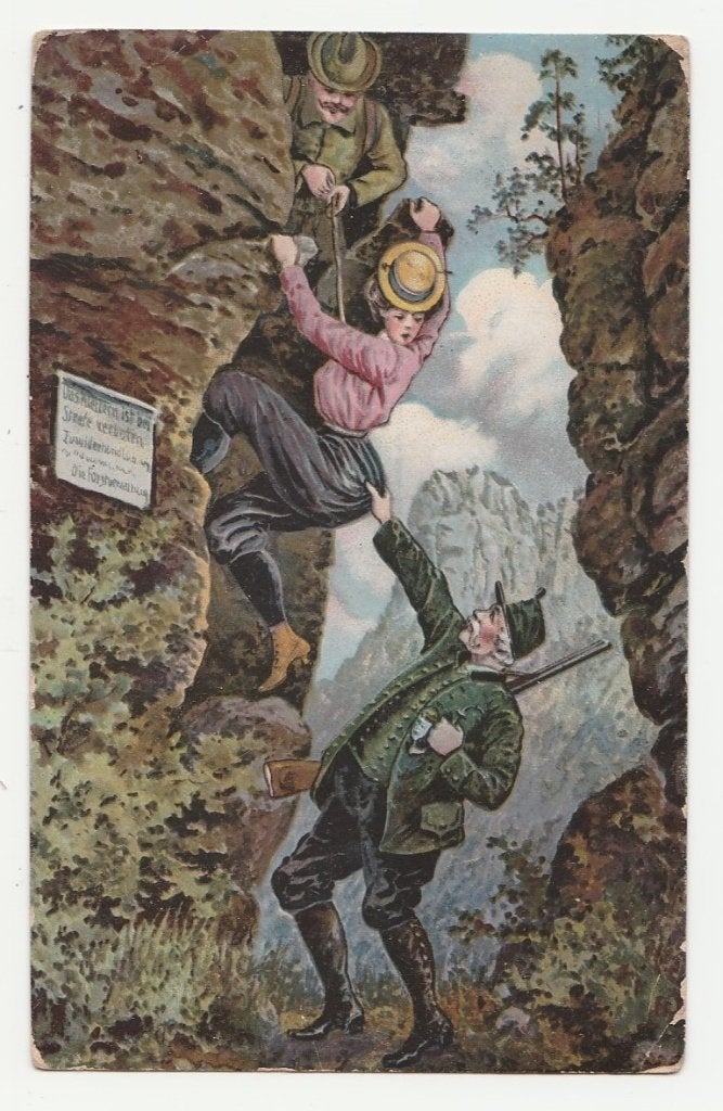 Bergsport.  1910.  Bergbeklimmers., Verzenden, Voor 1920, Gelopen, Overige thema's