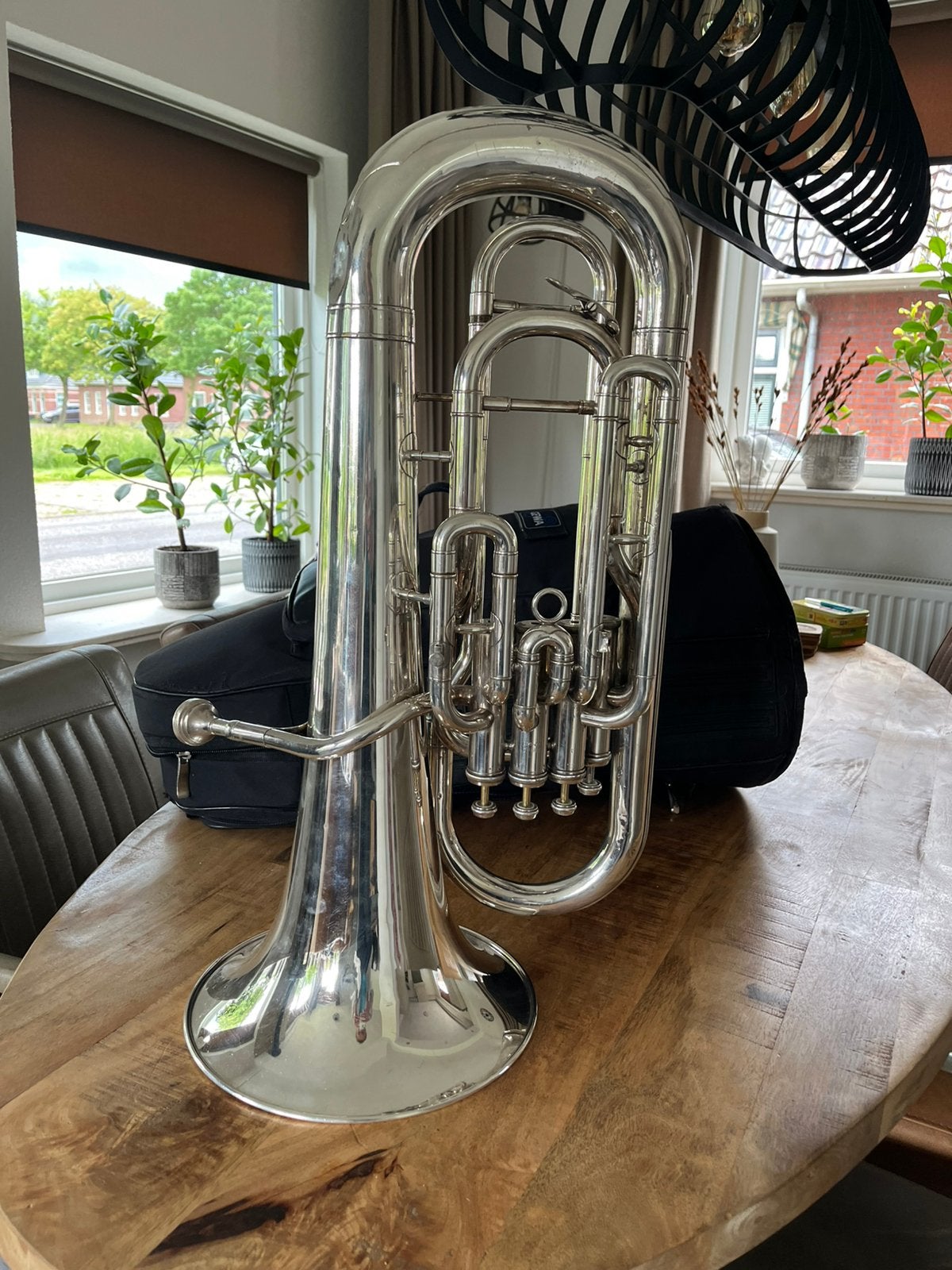 Bariton yamaha yep 321S met kwartventiel, Ophalen, Gebruikt, Euphonium of Tenortuba, Met koffer of draagtas