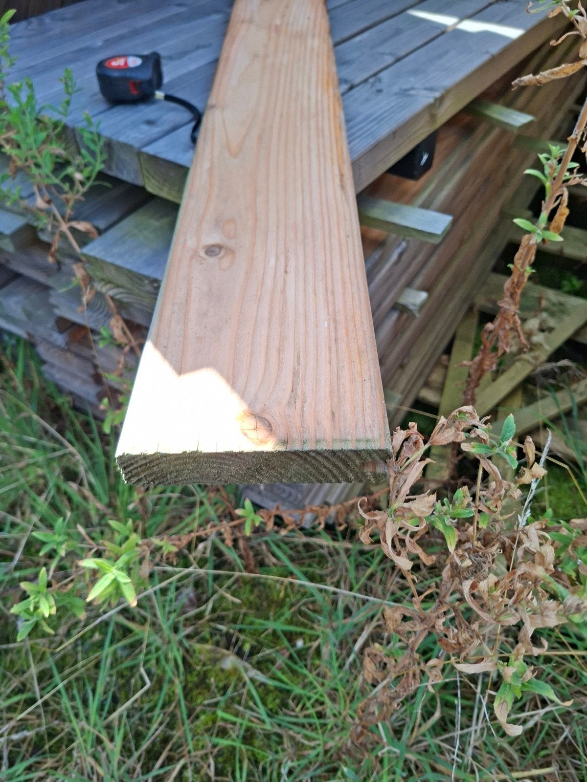 nieuwe douglas planken 180 cm x 13 cmx28 mm 110 stuks, Ophalen