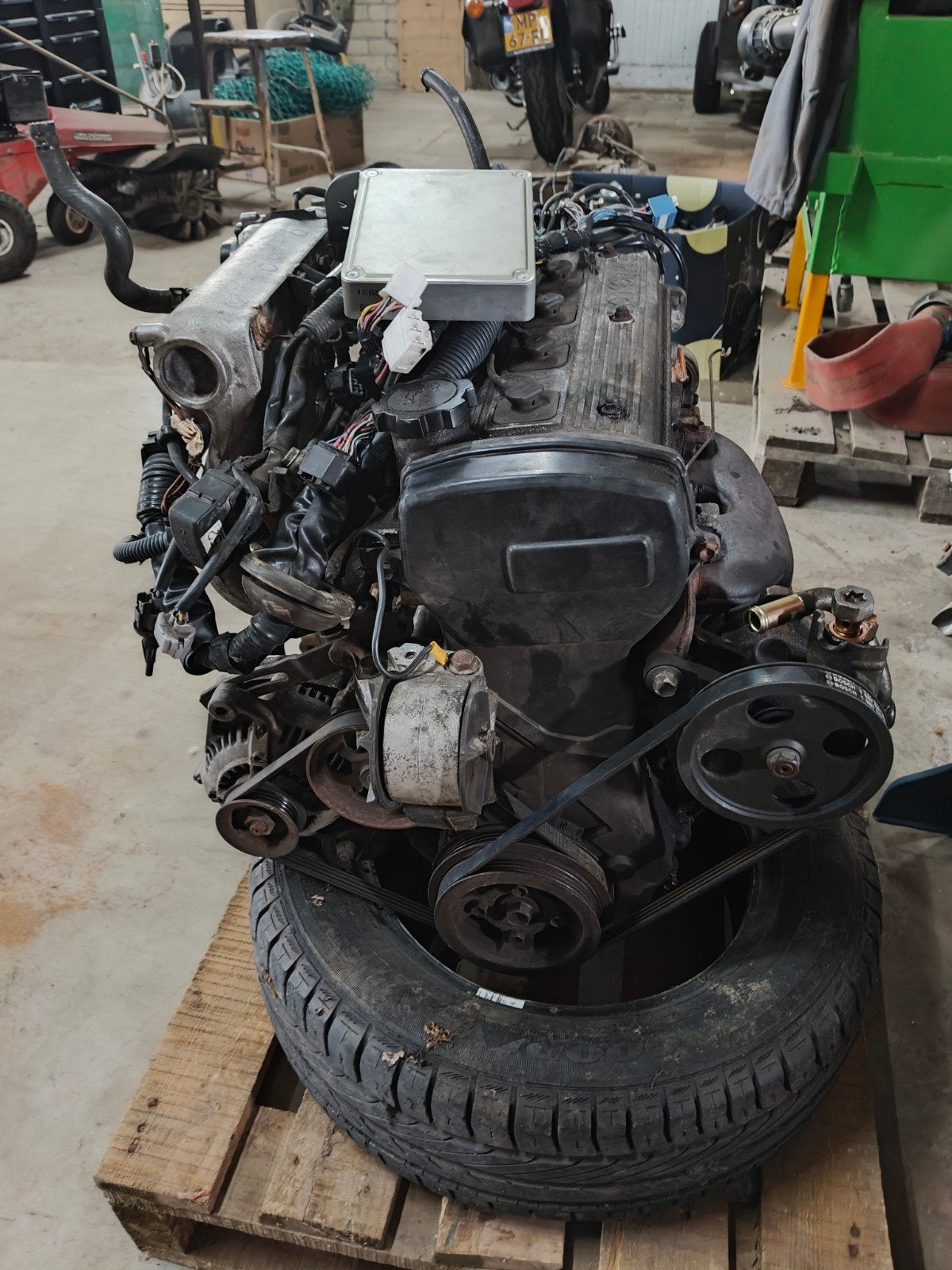 Toyota Starlet P9 4E-FE motorblok/engine, Ophalen, Toyota