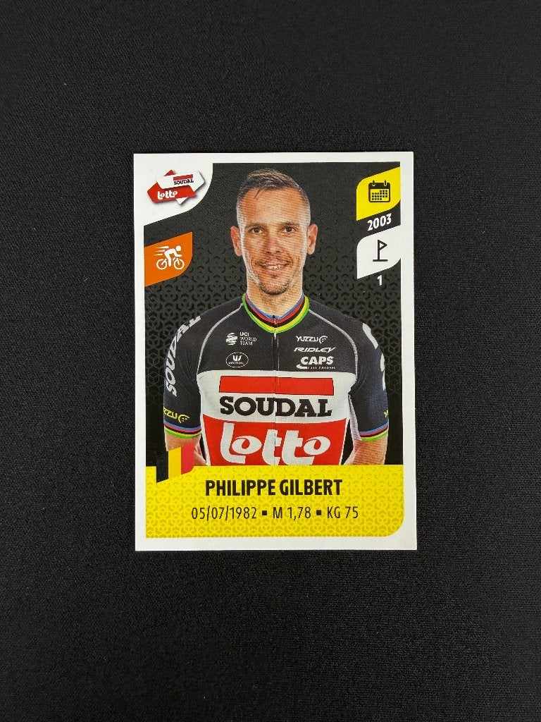 Philippe Gilbert Panini Tour de France 2021 Sticker Lotto, Verzenden, Zo goed als nieuw, Overige sporten, Poster, Plaatje of Sticker