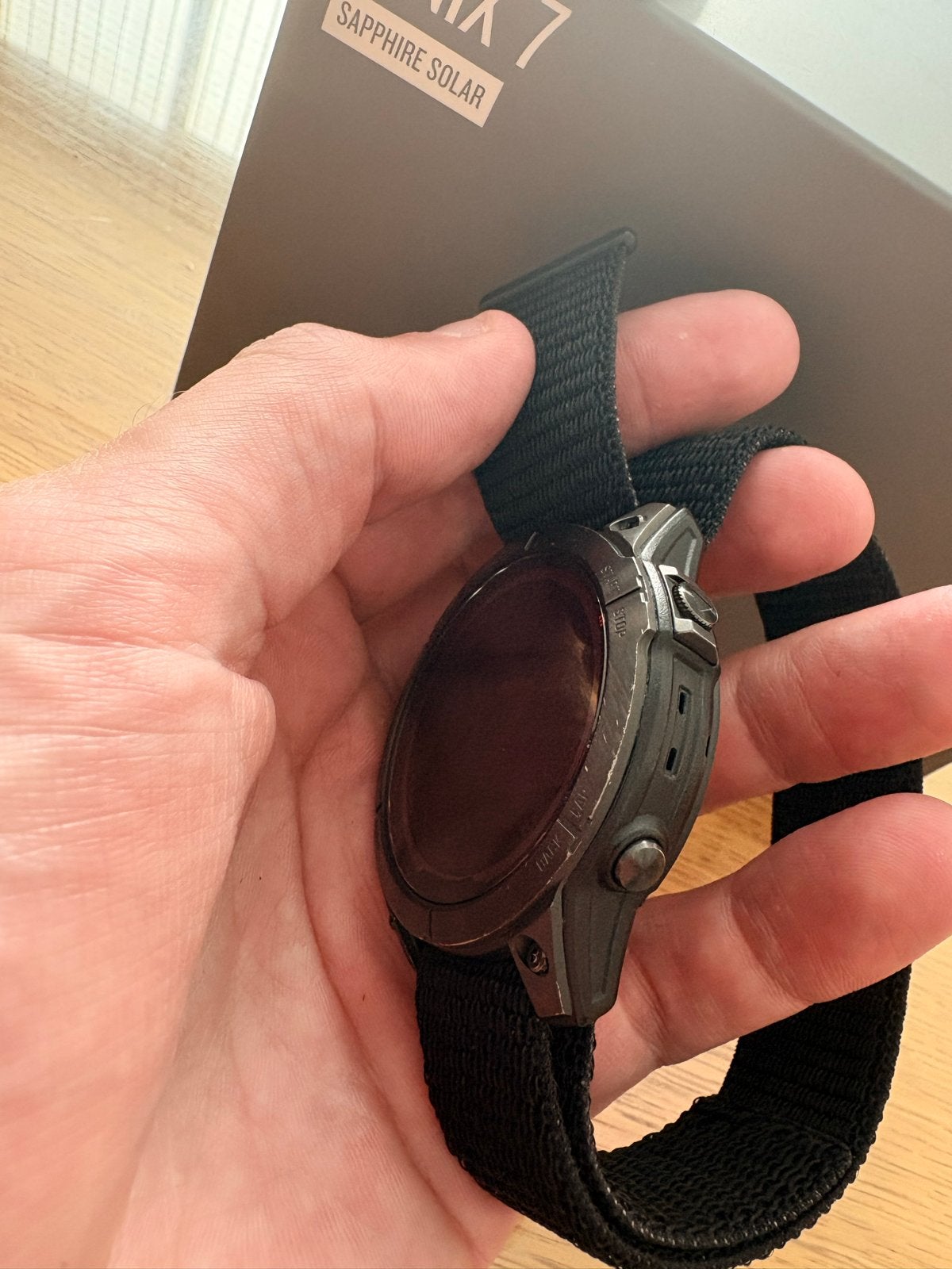 Garmin Fenix 7 Sapphire Solar, Sieraden, Tassen en Uiterlijk, Sporthorloges, Afstand, Zwart, Ophalen of Verzenden, Zo goed als nieuw