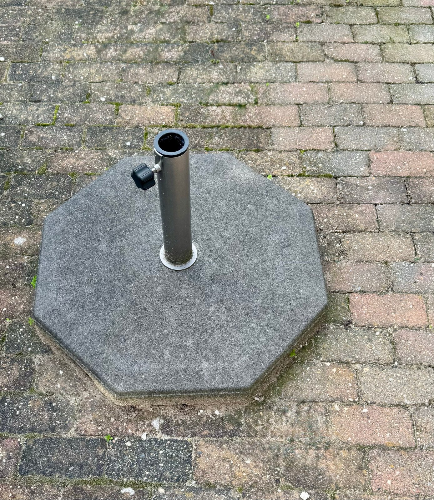 IKEA HUVÖN parasolvoet, 56x56 cm, grijs, Tuin en Terras, Ophalen, Gebruikt, Minder dan 1 meter, Parasolvoet