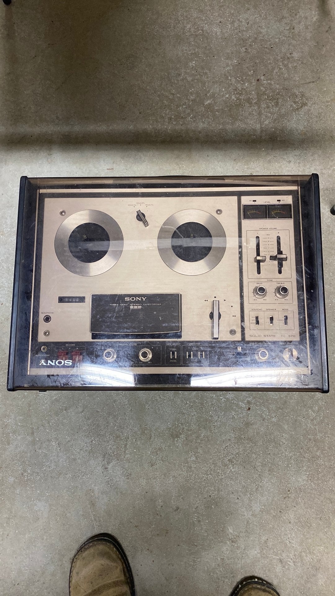 Sony TC-570 Stereo Bandrecorder + Stofk en Speakers TC - 270, Audio, Tv en Foto, Bandrecorders, Ophalen of Verzenden, Bandrecorder