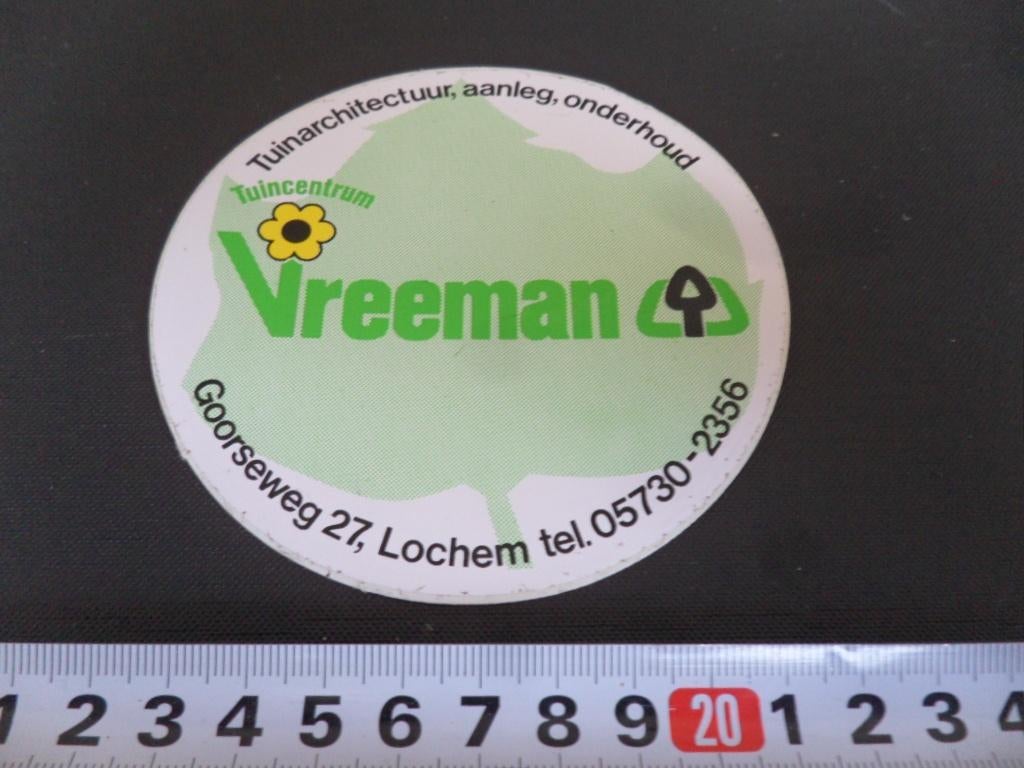 sticker Lochem Tuincentrum VREEMAN, Ophalen, Zo goed als nieuw