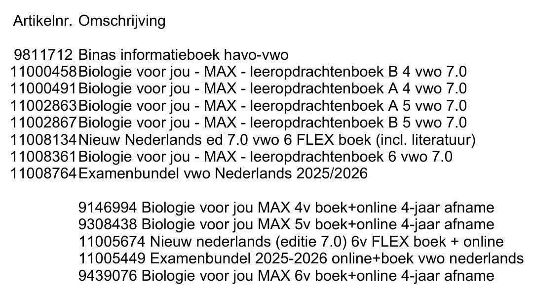 Vavo/ VWO  boeken pakket zie lijst, Boeken, Ophalen of Verzenden, VWO
