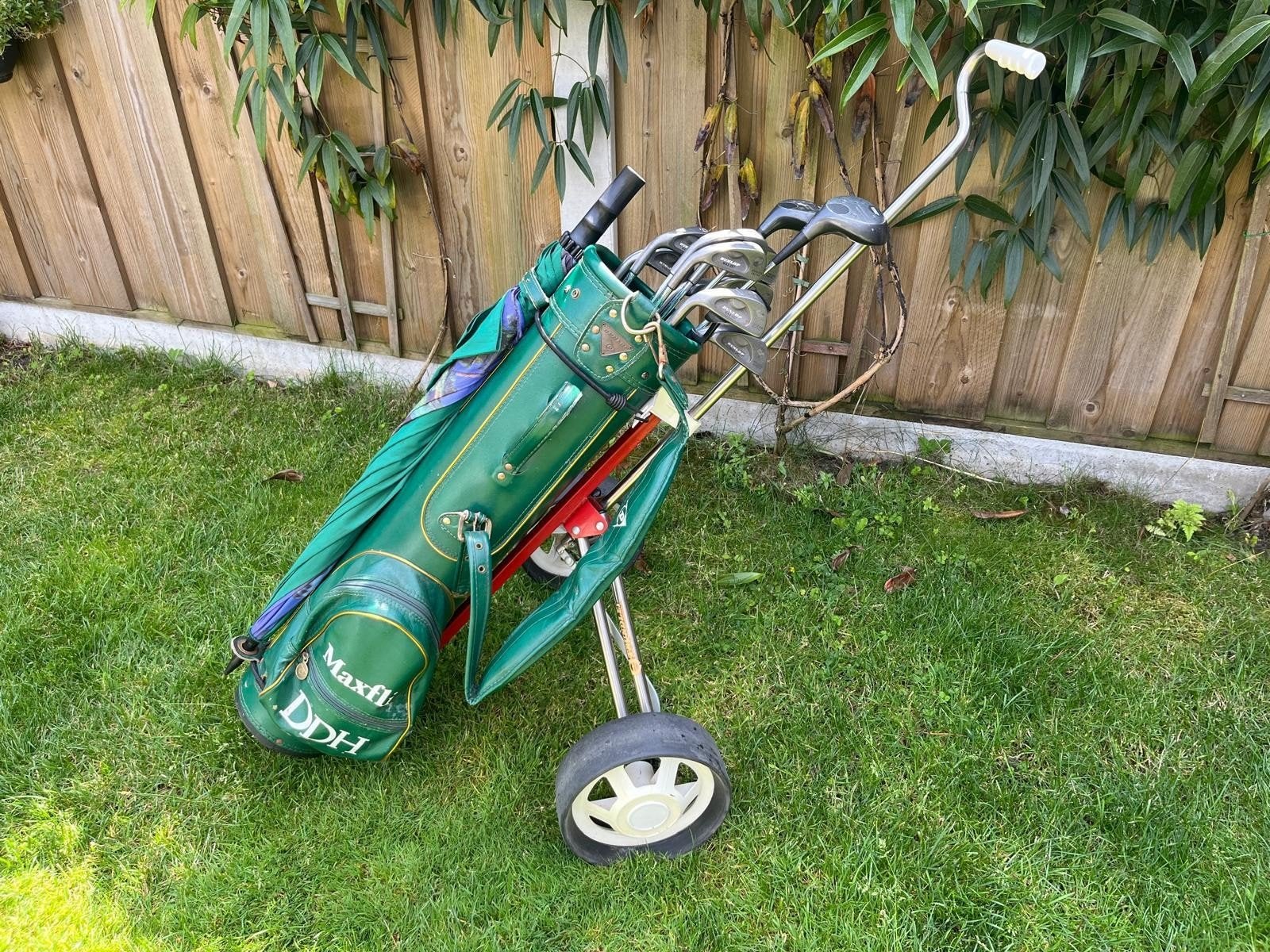 VINTAGE Linkshandige zeer complete golfset DUNLOP, Ophalen, Zo goed als nieuw, Set