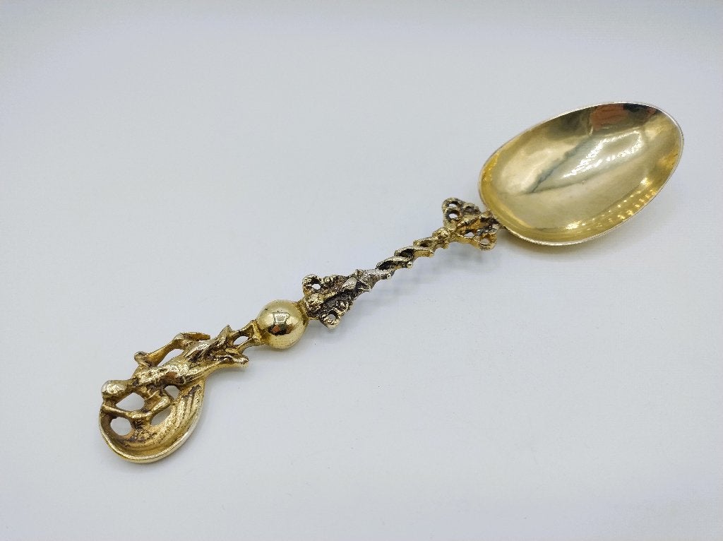 Zilveren gelegenheidslepel, H.J. Lieuwma, Harlingen, 1792, Verzenden, Zilver