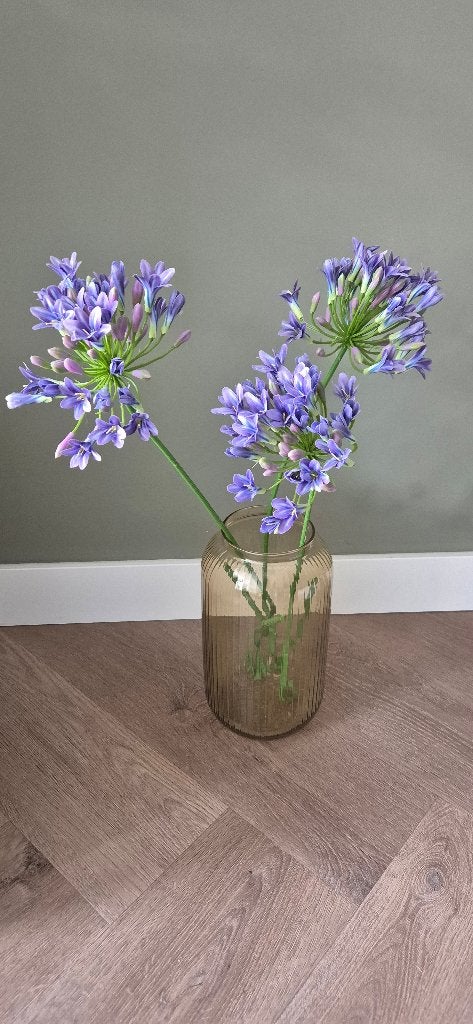 3x Agapanthus Afrikaanse lelie • ca. 75 cm • paars/blauw, Huis en Inrichting, Inclusief kunstbloemen, Binnen, Kunstbloem, Nieuw