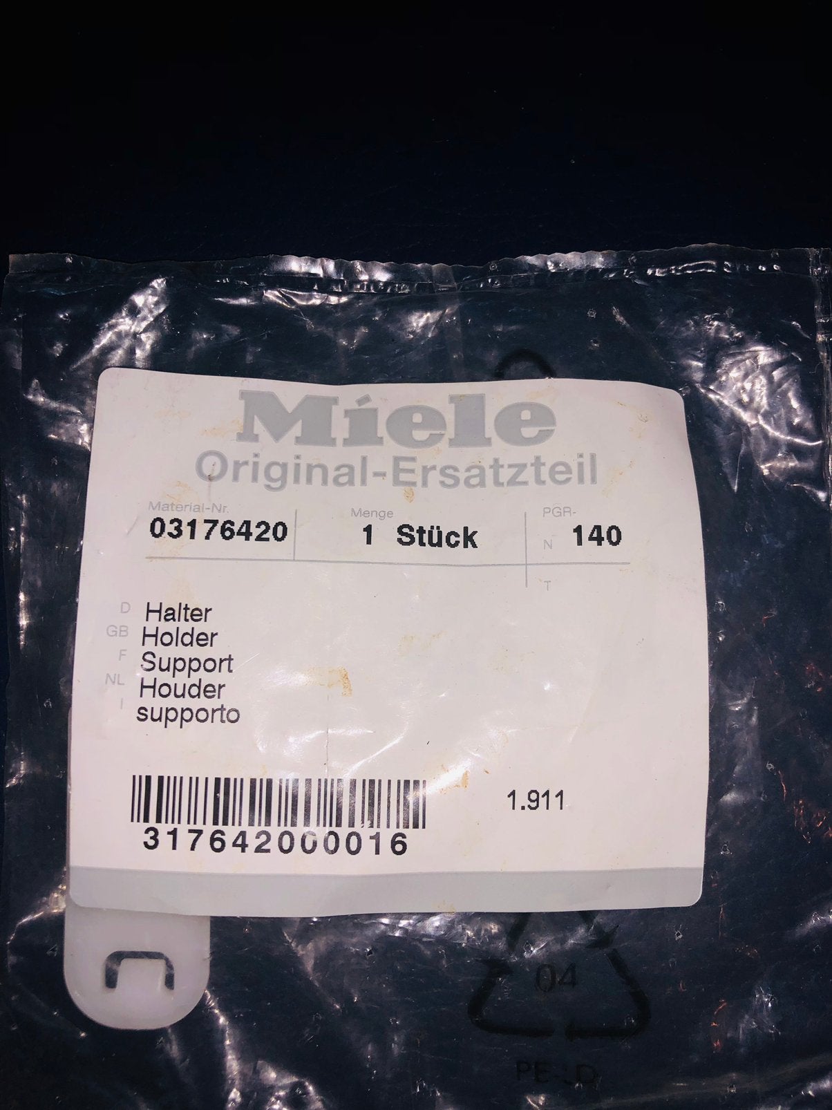 Miele 03176420 vaatwasser houder / wieltje besteklade, Ophalen of Verzenden, Nieuw
