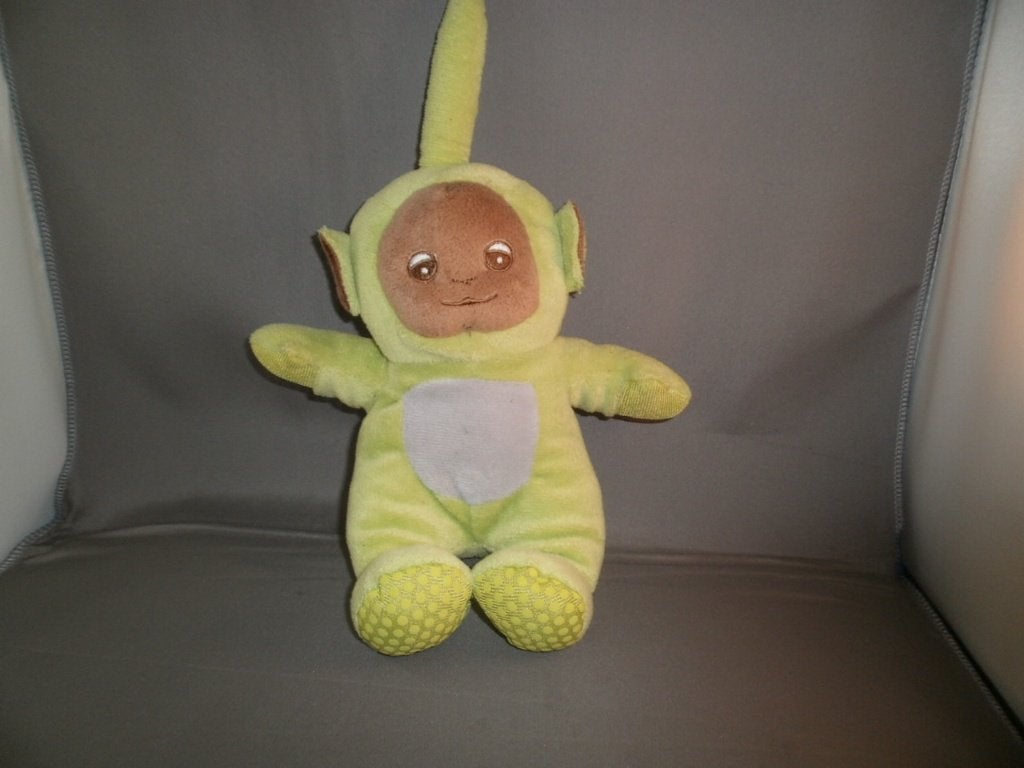 teletubbies Dipsy groen/grijs/bruin velours 29 cm totaal, Groen, Overige merken, Overige typen, Nieuw