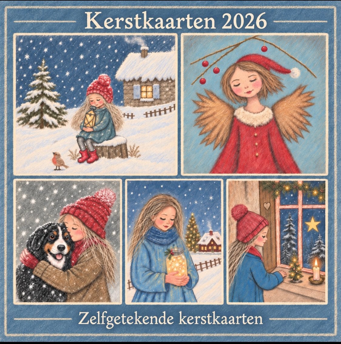 Ansichtkaarten kerst kerstmis handgemaakt, Diversen, Ophalen of Verzenden, Nieuw