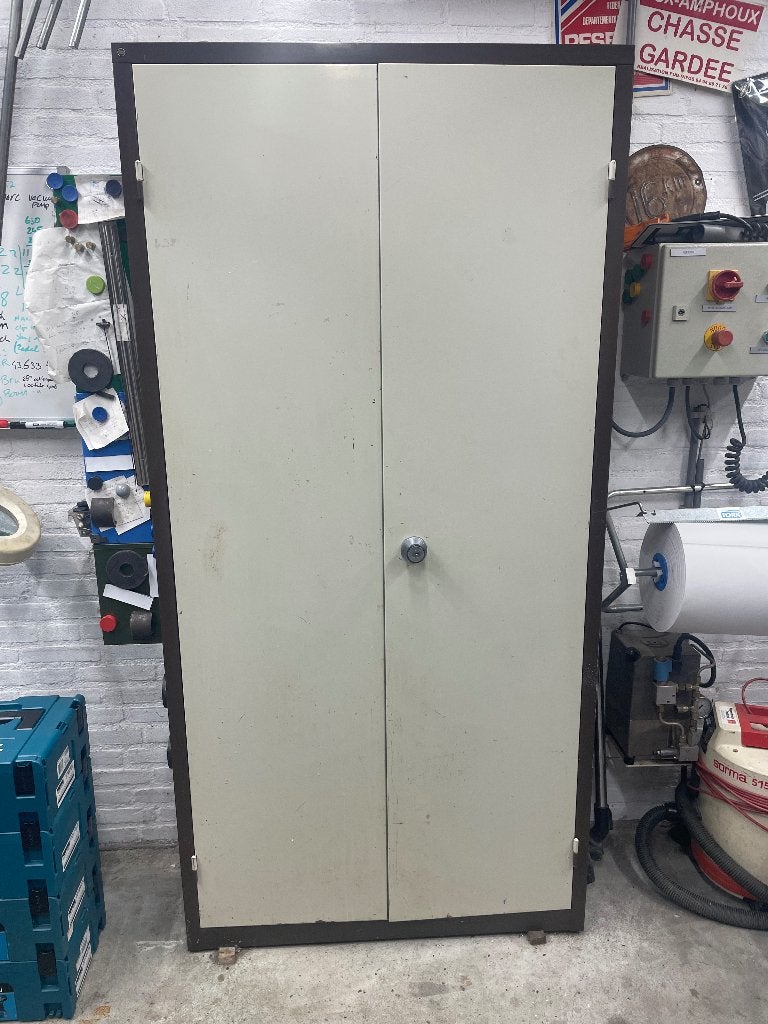 Stalen kast voor garage of tuinhuis 97 x 197 x 40 cm, Ophalen, Gebruikt, 50 tot 100 cm, Met slot