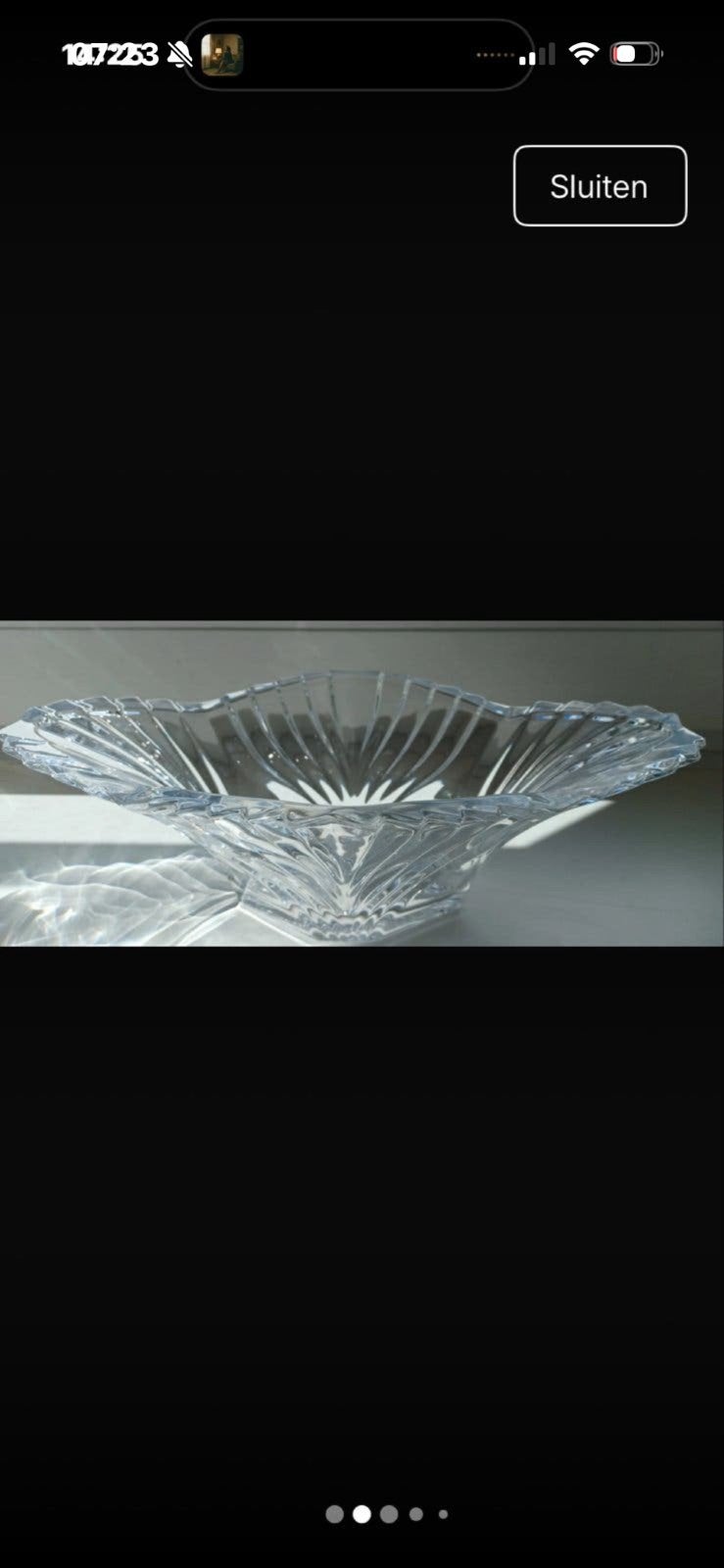 Elegante Marc Aurel Kristallen Schaaltje, Antiek en Kunst, Ophalen of Verzenden