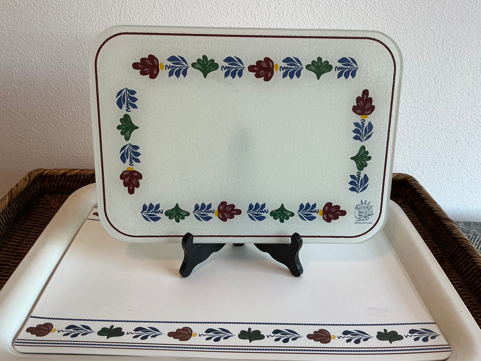 Boerenbont Boch België (Glazen Snijplank), Antiek en Kunst, Ophalen of Verzenden