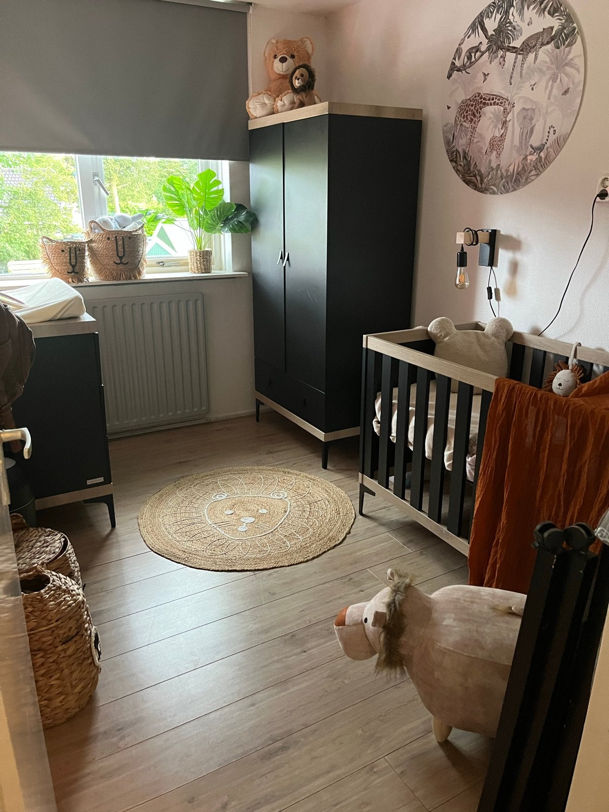 Complete Babykamer interbaby - zwart met licht hout, Ophalen, Gebruikt, Jongetje of Meisje