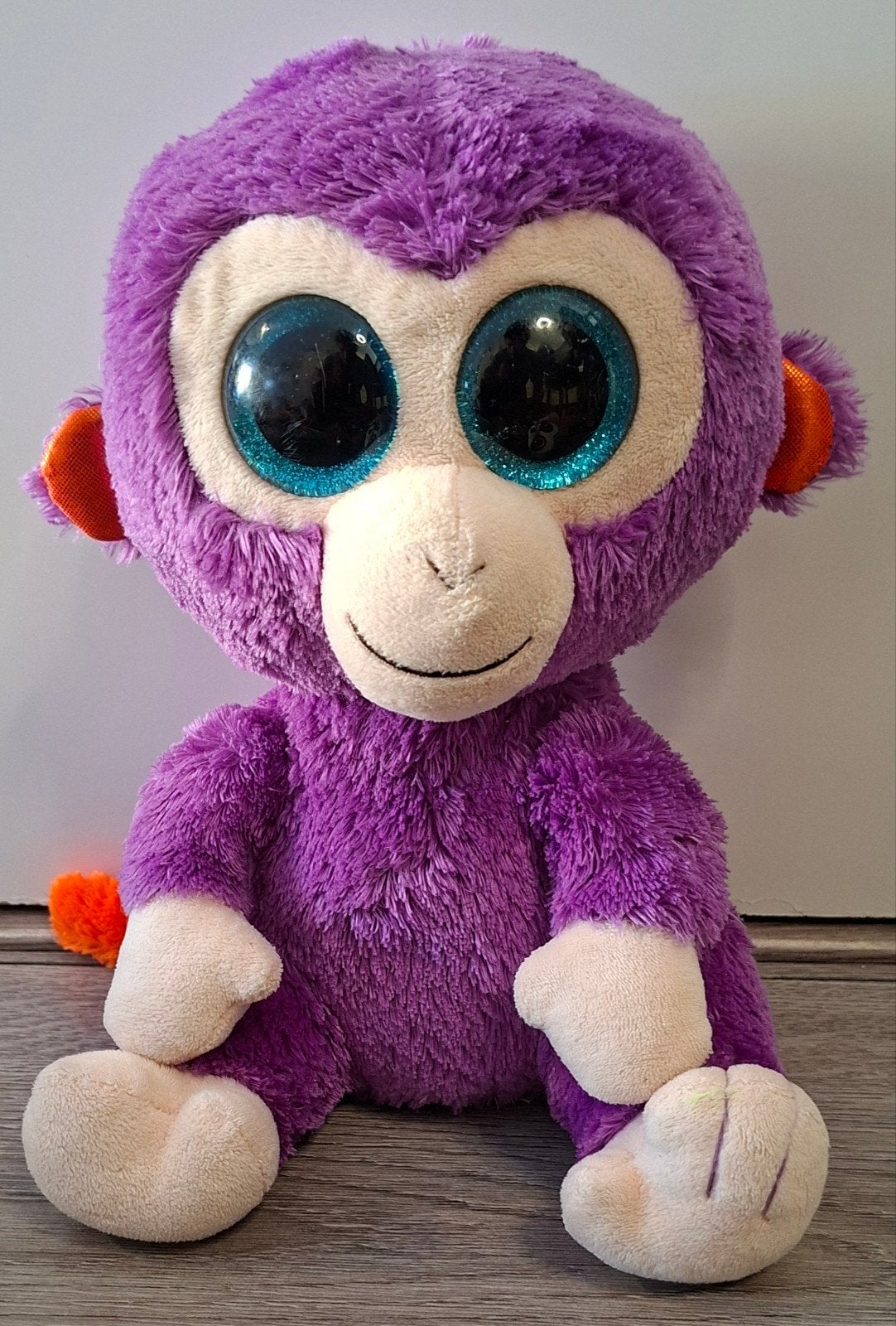 ty beanie boo aap Grapes 24 cm, Paars, Overige karakters, Ophalen of Verzenden, Zo goed als nieuw