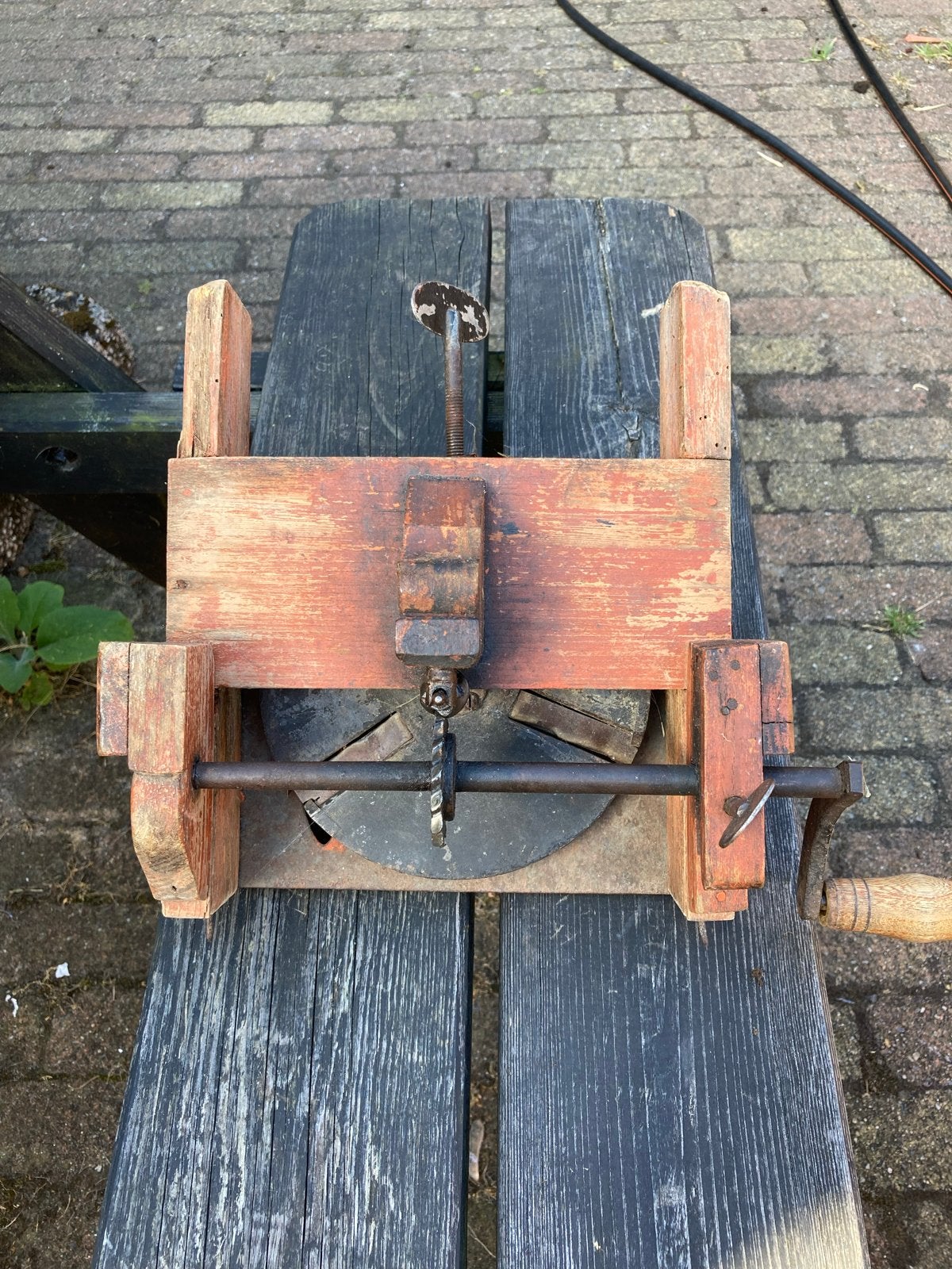 Antieke handbediende snijbonen machine, Ophalen of Verzenden