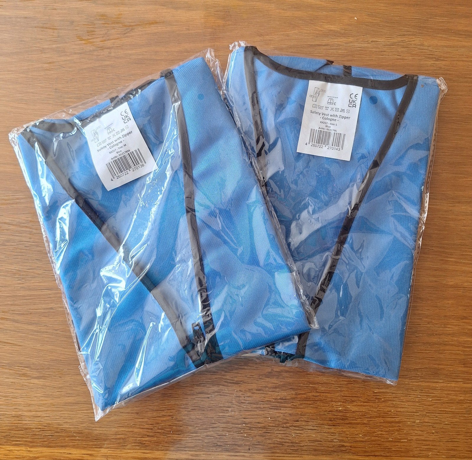 Blauwe veiligheidshesjes, nieuw, M en L, reflectie, Ophalen of Verzenden, Nieuw