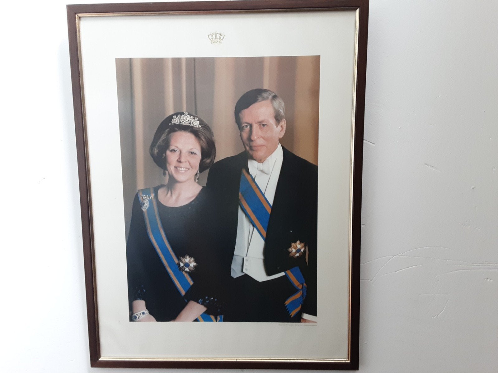 Statieportret prinses Beatrix en prins  Claus, Ophalen of Verzenden, Zo goed als nieuw, Kaart, Foto of Prent