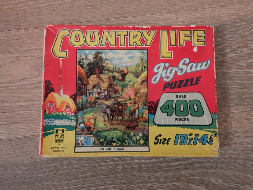 Oude Engelse puzzel van TowerPress The Quiet Village, Ophalen of Verzenden, 500 t/m 1500 stukjes, Gebruikt