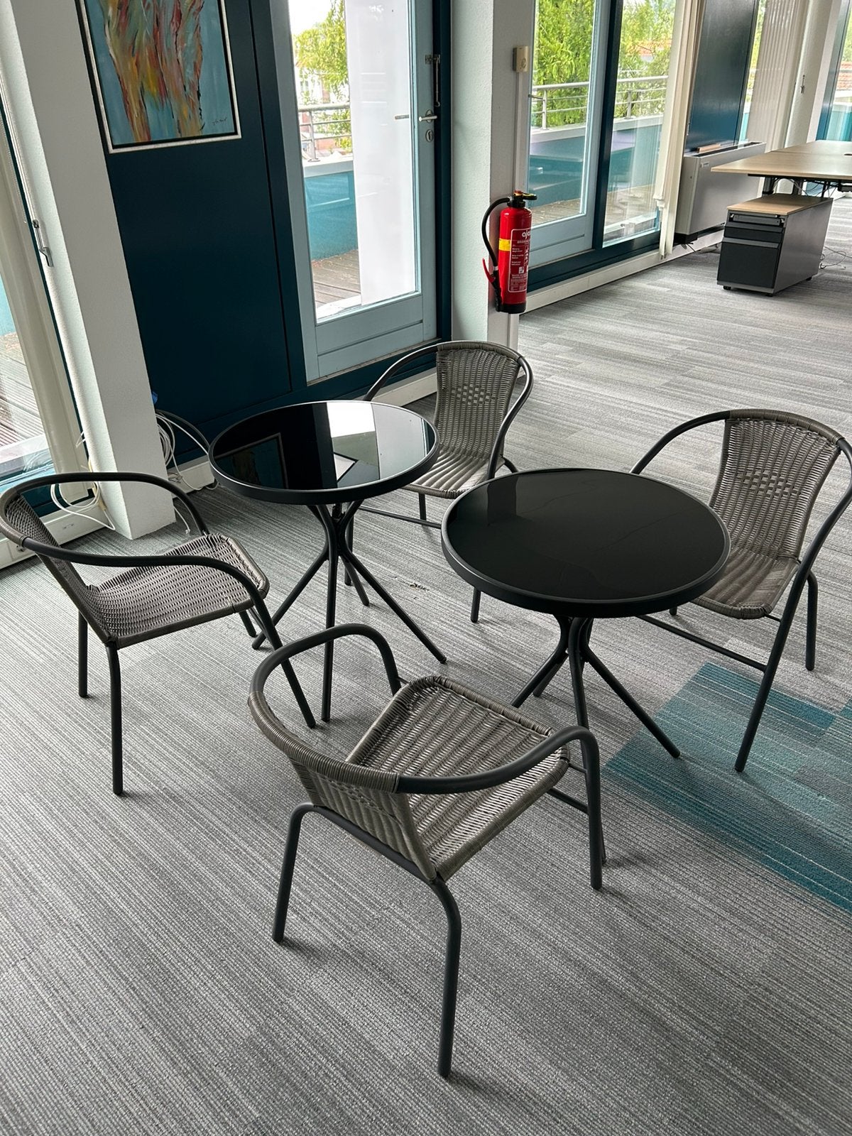 Tuinset  (2x tafel en 8x stoel), Tuin en Terras, Ophalen, Kunststof, Tuinset, 8 zitplaatsen
