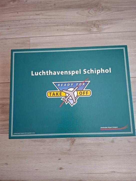 Luchthavenspel Schiphol - Compleet bordspel, Hobby en Vrije tijd, Gezelschapsspellen | Bordspellen, Zo goed als nieuw, Drie of vier spelers