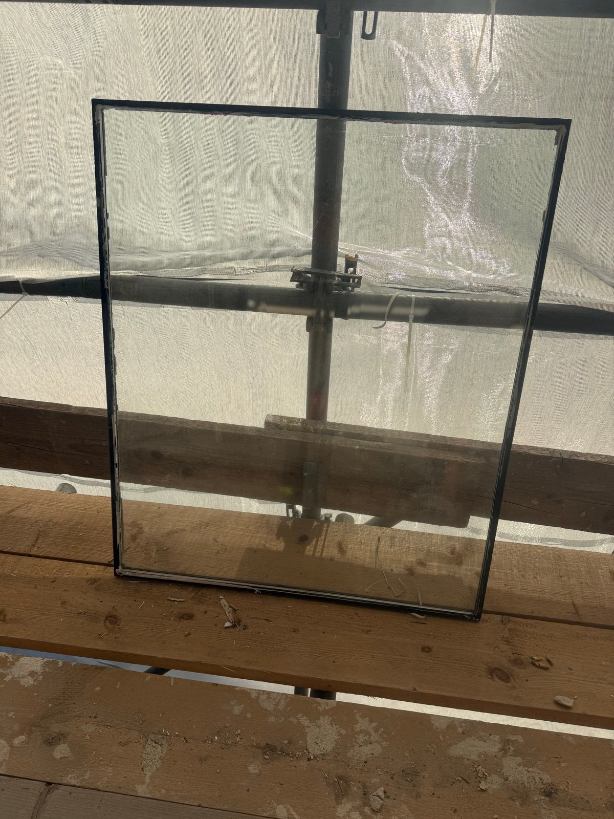 Dubbel glas ruit afmeting 75 bij 89,5 cm, Ophalen, Gebruikt, 80 tot 120 cm, Glasplaat