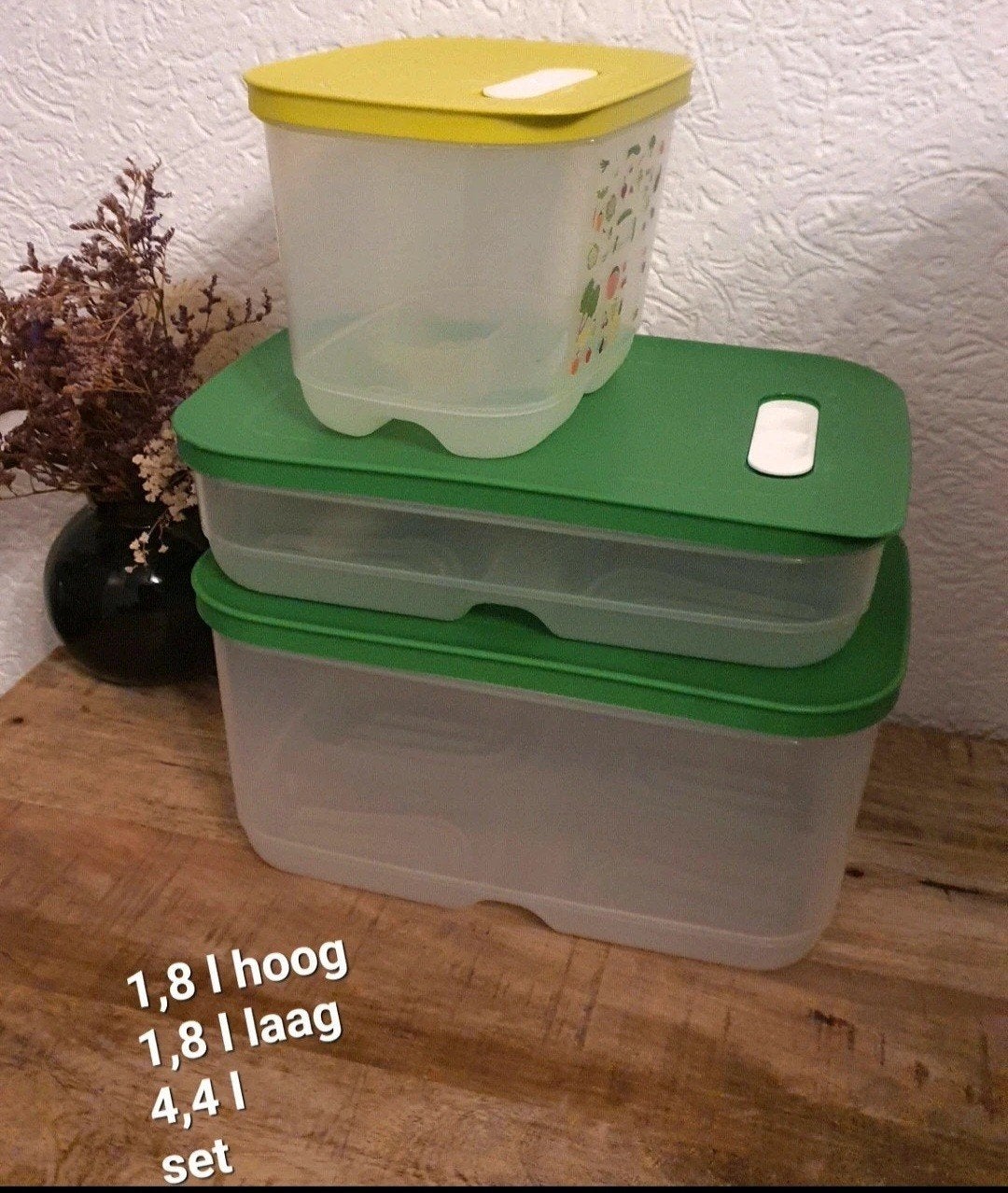 Tupperware fruit- en groentebewaardozen set, Nieuw, Ophalen of Verzenden, Groen, Bewaardoos