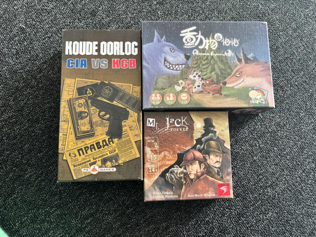 Deductieve Spellen: Koude Oorlog, Mr. Jack & Animals Frighte, Een of twee spelers, Ophalen of Verzenden, Gebruikt