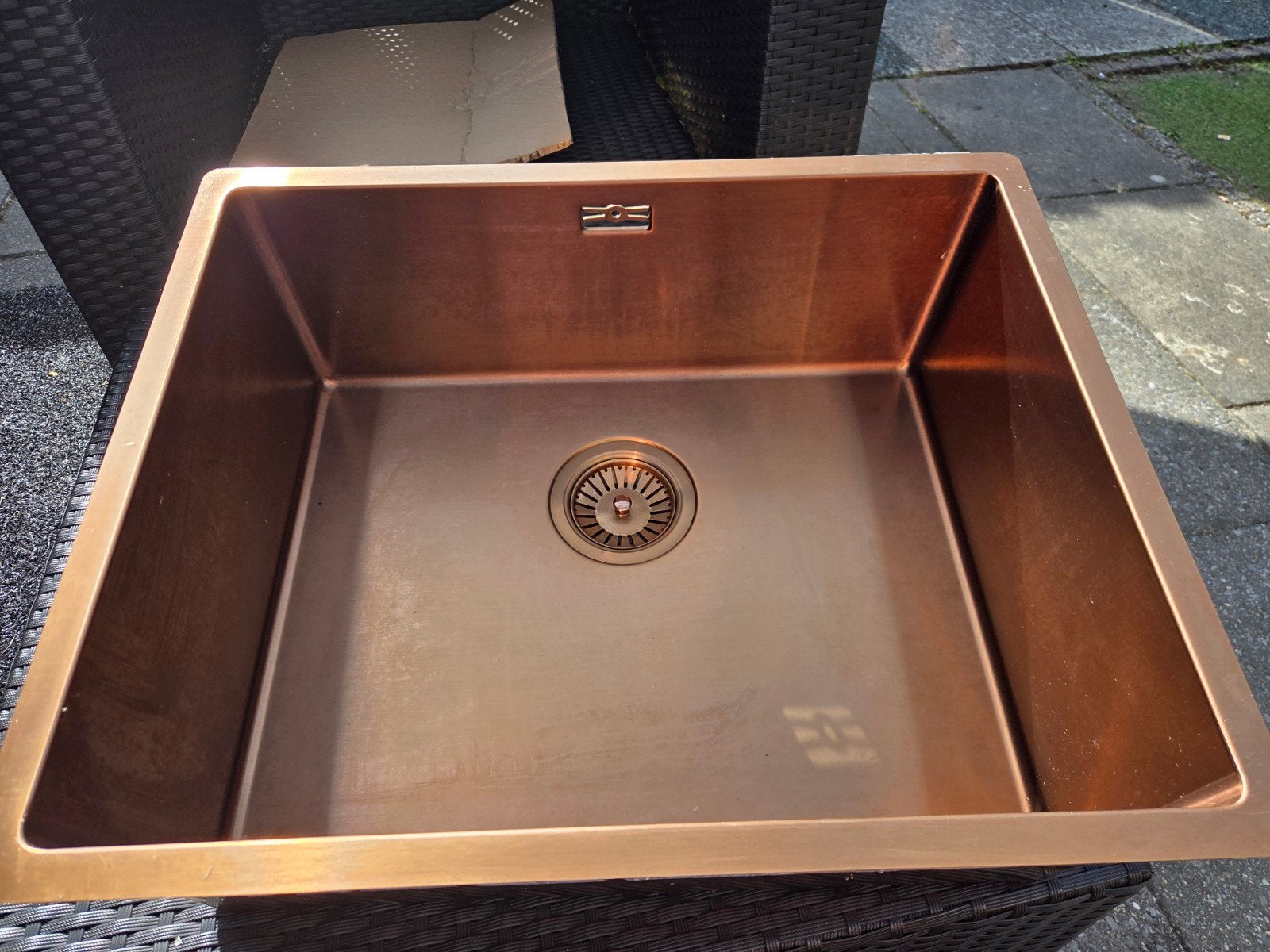 Lanesto Urban koperen spoelbak 500x400 - Zo goed als nieuw, Ophalen