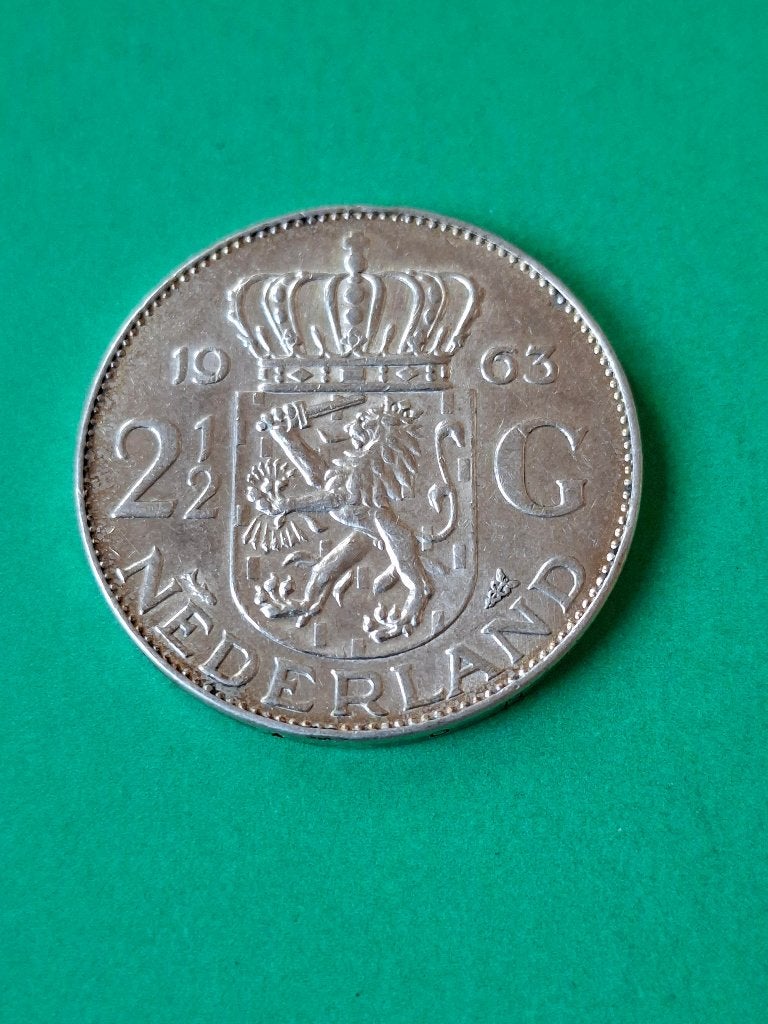 1963 rijksdaalder in zilver Juliana, Koningin Juliana, Verzenden, Zilver, Losse munt