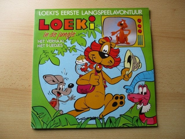 Loeki de Leeuw lp  Loeki in de jungle-verhaal met 9 liedjes, Ophalen of Verzenden, Gebruikt