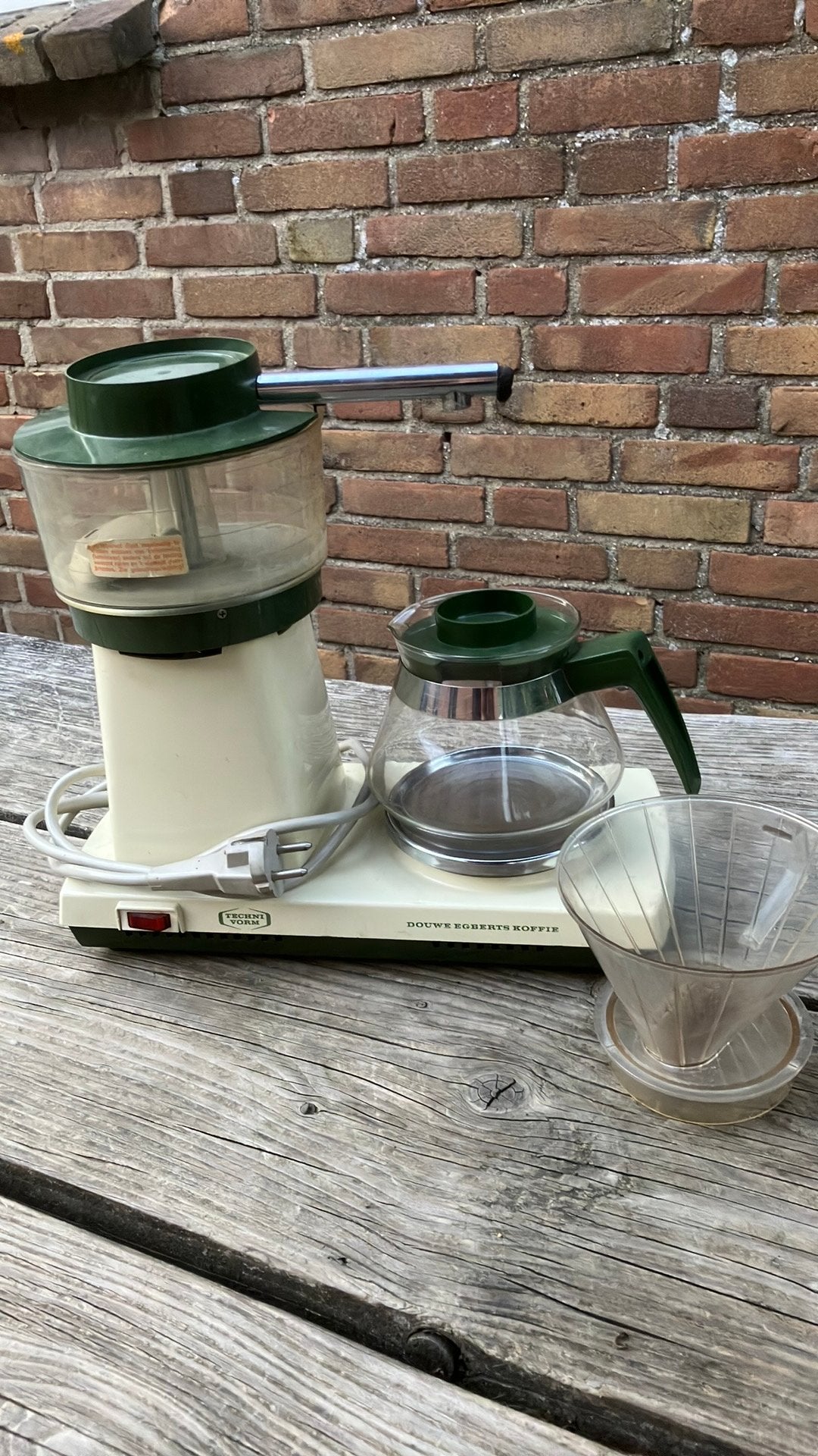 Douwe Egbert technivorm koffiezetapparaat vintage, 4 tot 10 kopjes, Ophalen, Gebruikt, Koffiemachine