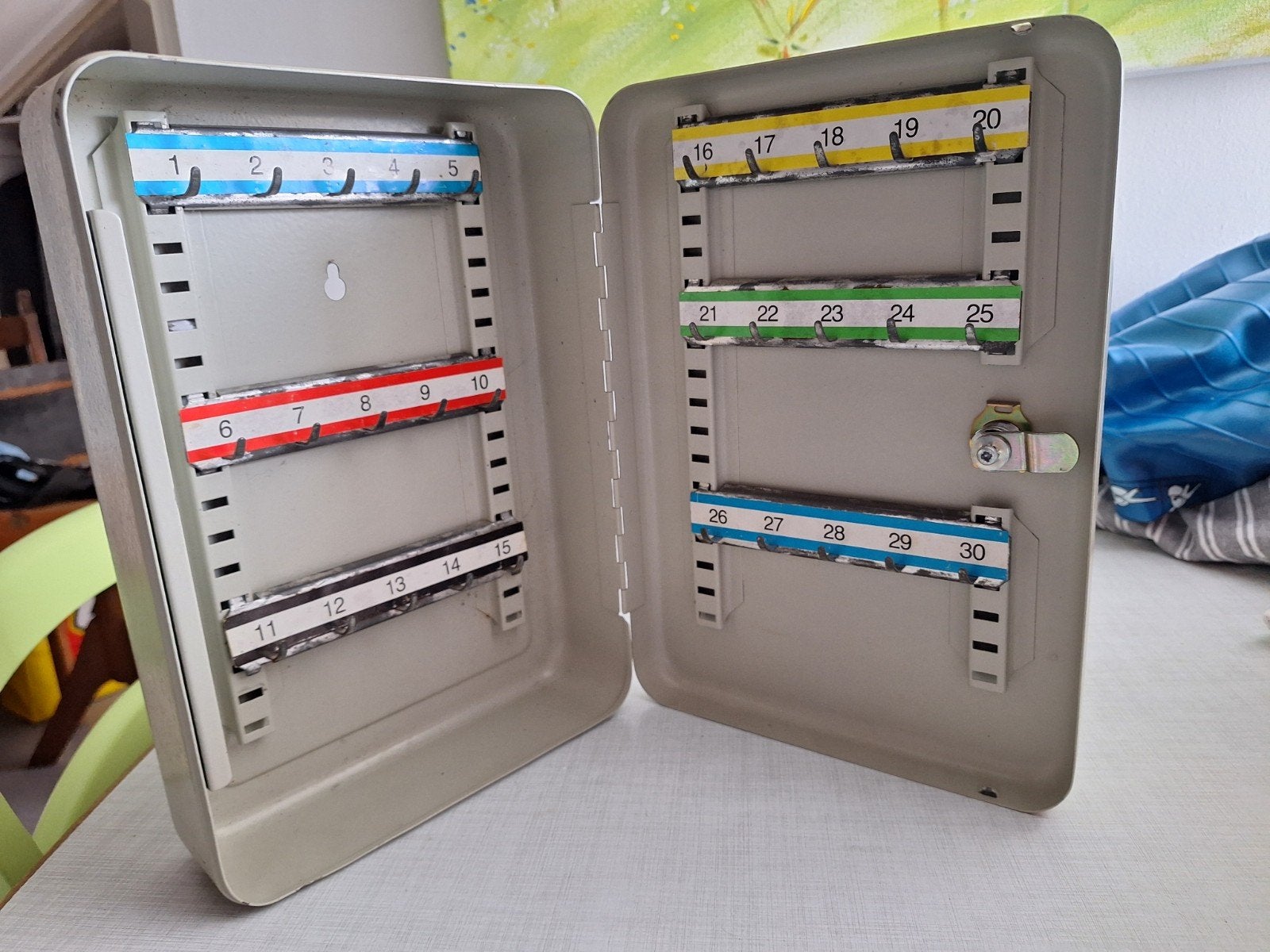 mooi, stevig, ijzeren sleutelkastje, Huis en Inrichting, Ophalen of Verzenden, Gebruikt, Metaal, vintage,