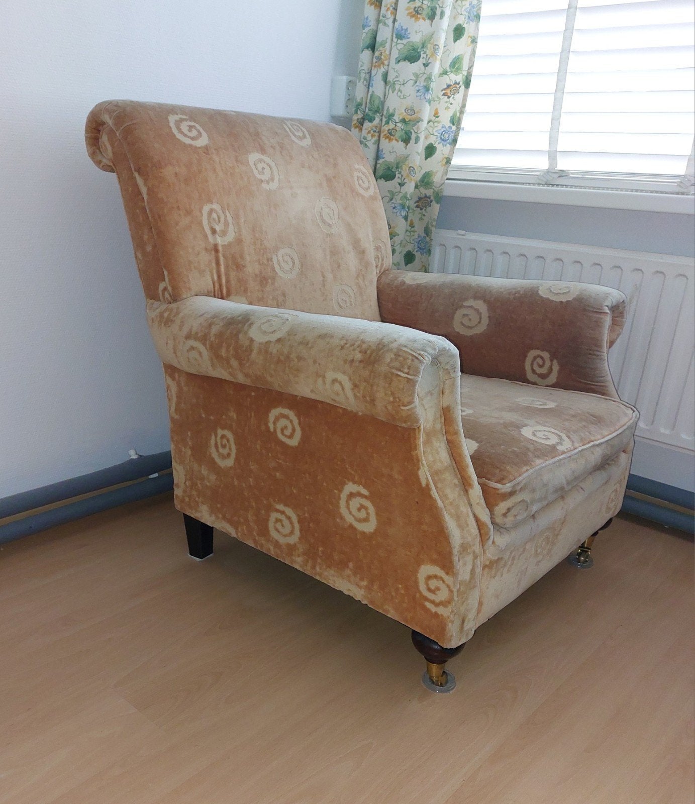 Engelse brocante  fauteuil, Huis en Inrichting, Fauteuils, Ophalen, Gebruikt, Klassiek, Comfortabel, 75 tot 100 cm