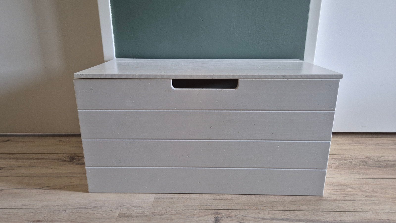 Houten opbergkist / speelgoedkist wit, Huis en Inrichting, Woonaccessoires | Kisten, Ophalen, Gebruikt, 50 tot 100 cm, 75 tot 100 cm