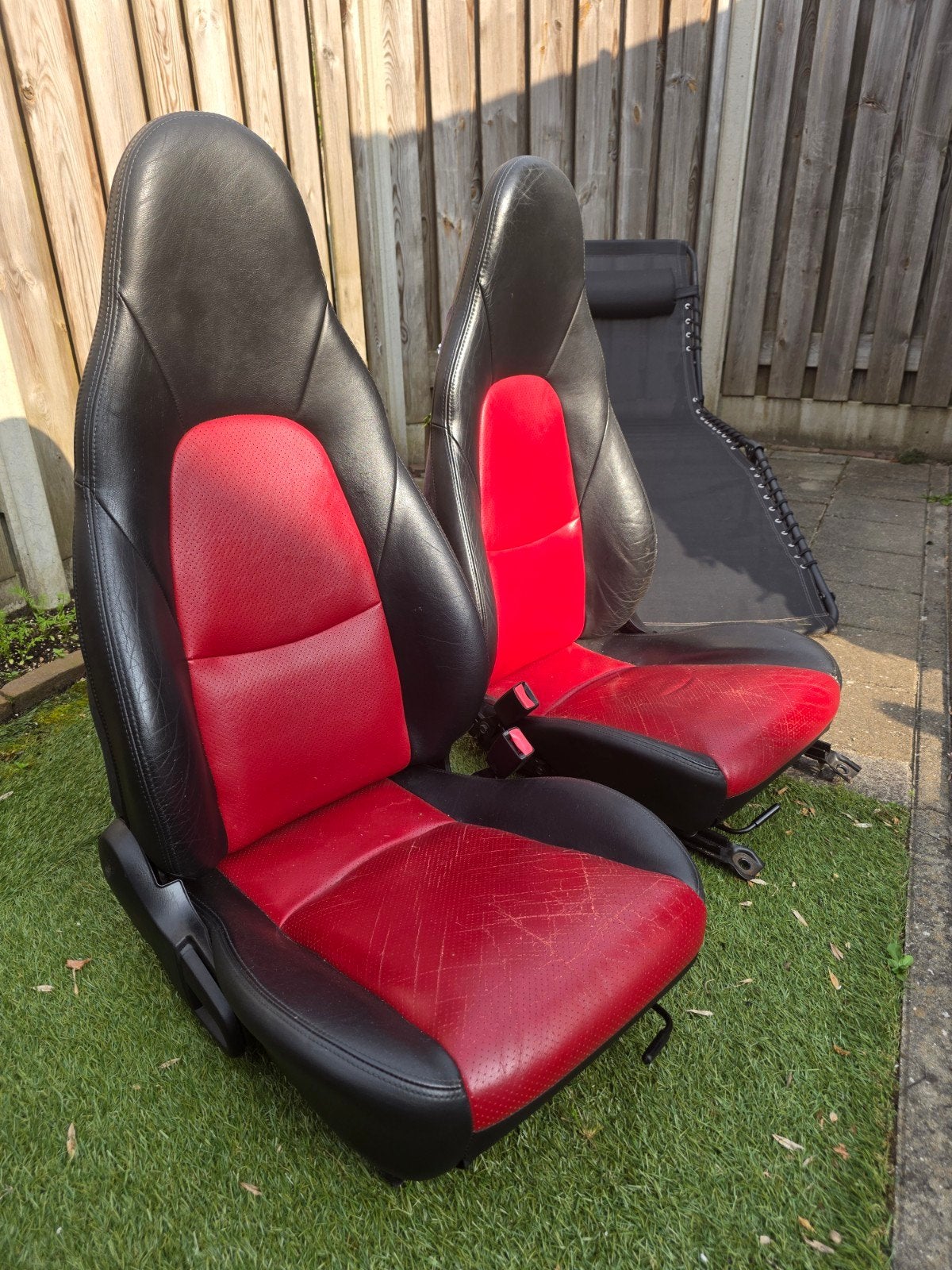 Mx5 NBFL zwart/rood-leren stoelen, Ophalen, Gebruikt, Mazda