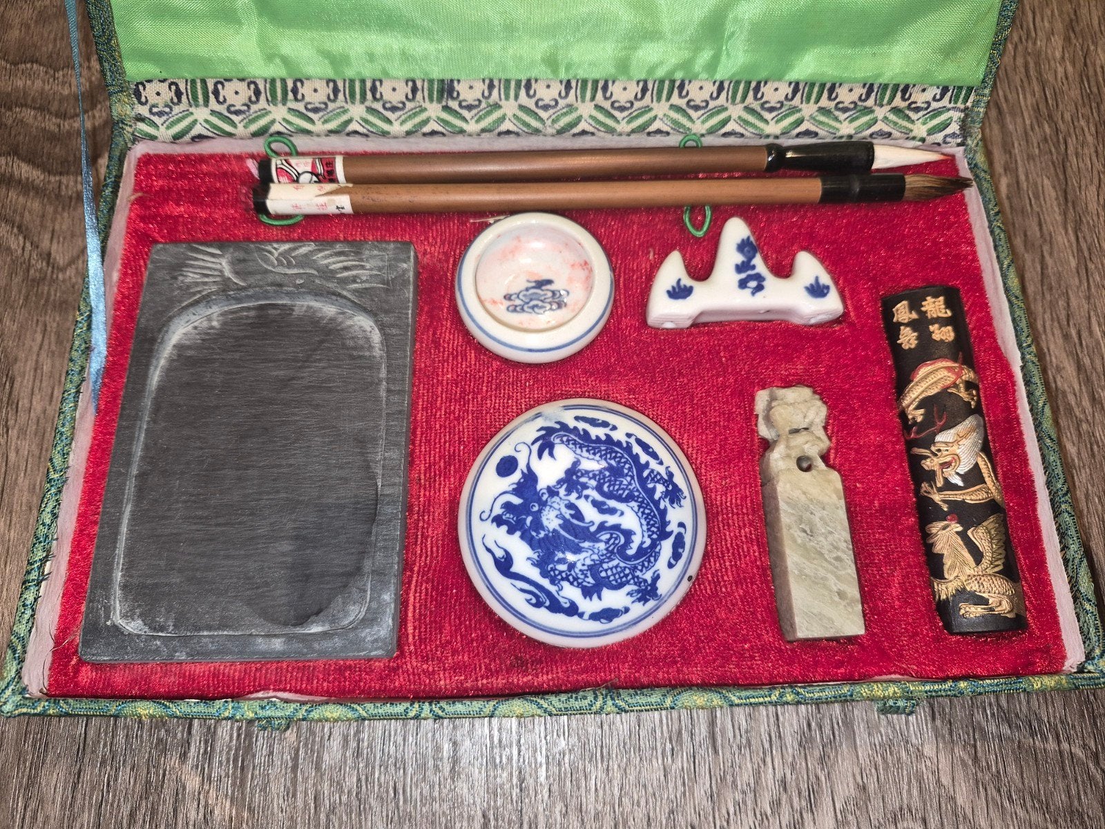 Chinese Kalligrafie Set - Inkt, Kwasten, Stempel & Meer, Ophalen of Verzenden, Gebruikt