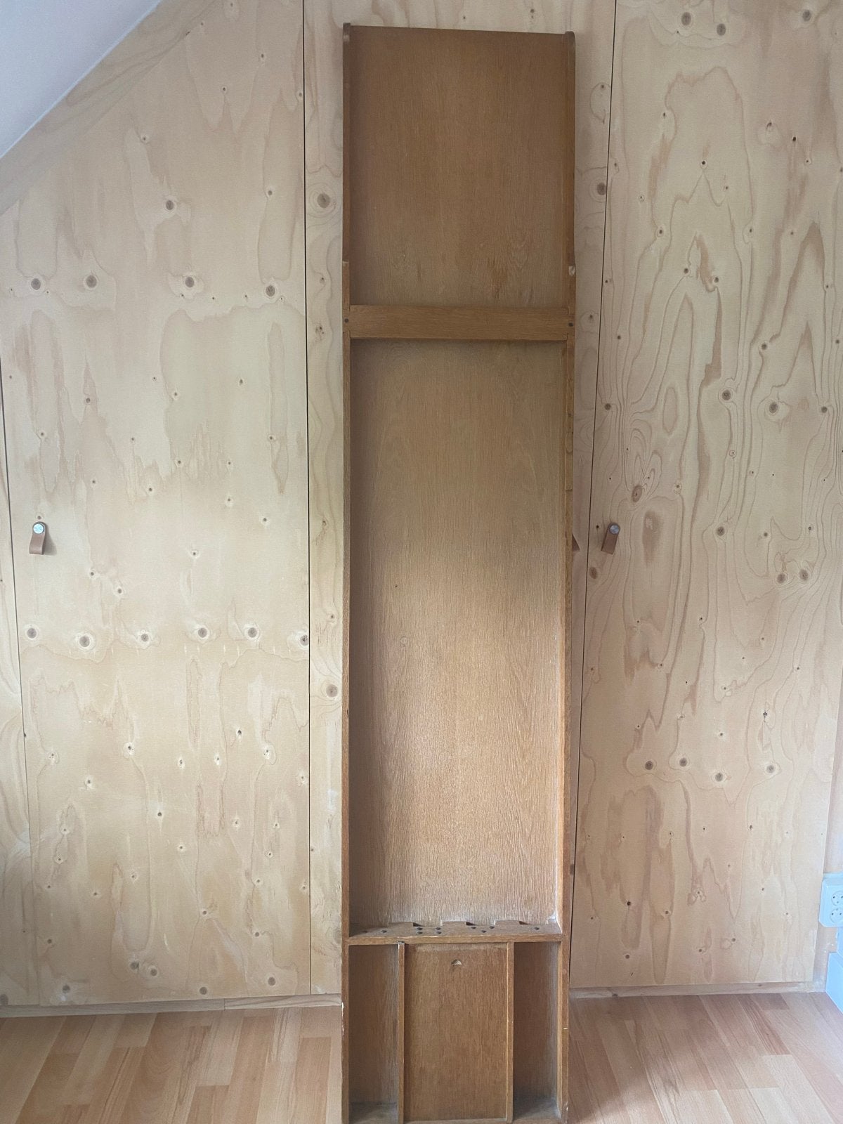 Vintage houten sjoelbak - Eikenhout met schijven, Ophalen, Gebruikt
