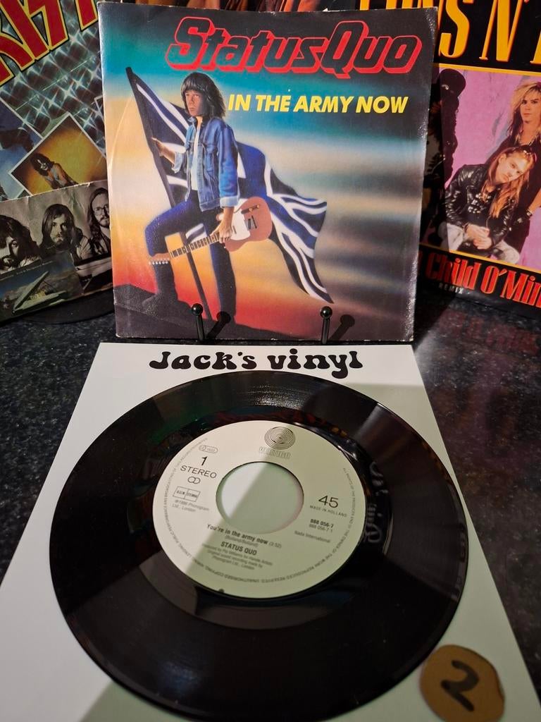 Status Quo - In The Army Now (Single Vinyl) 1986/2, 7 inch, 1980 - 1989, Ophalen of Verzenden, Fotohoes
