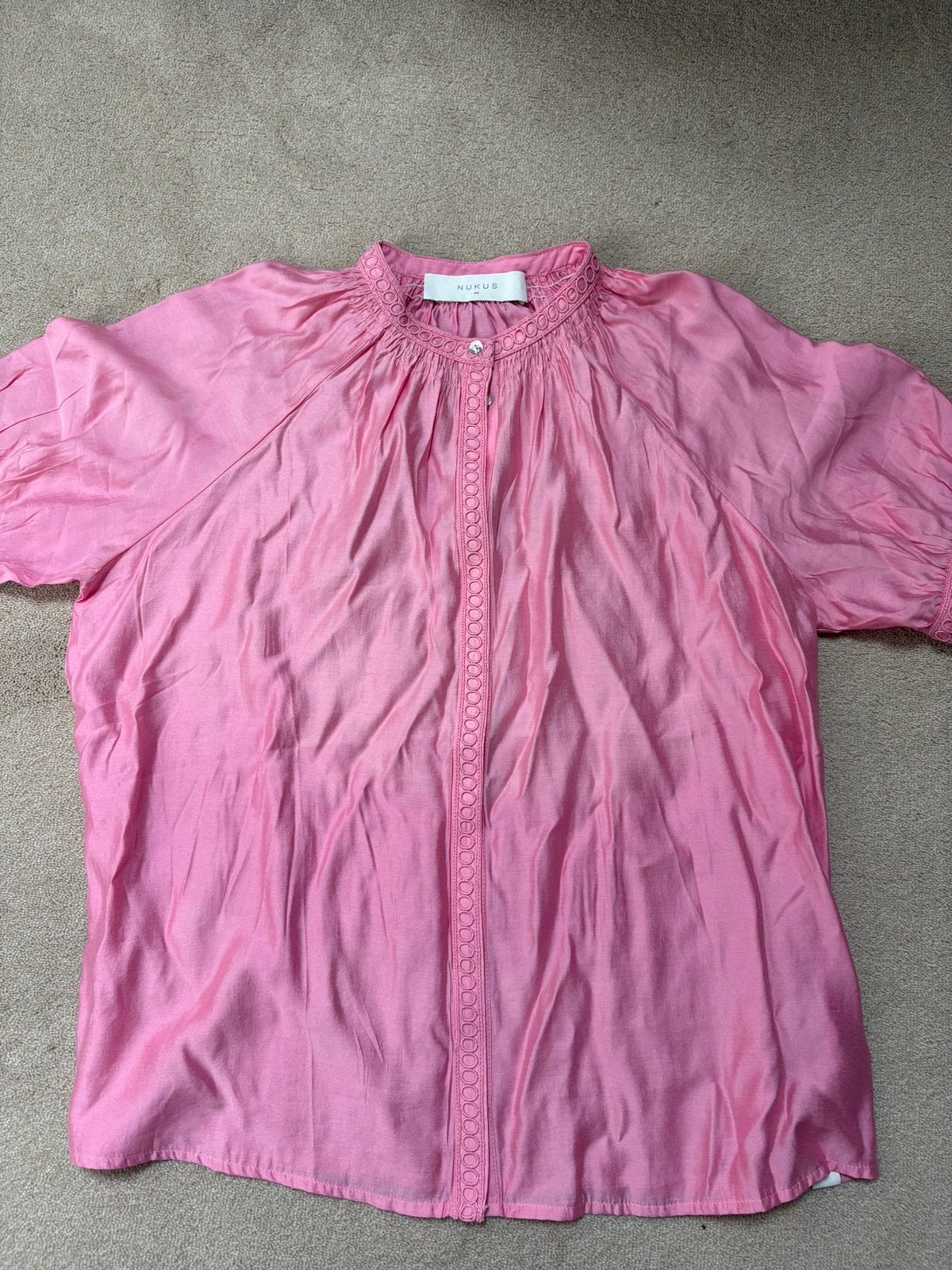 Nukus roze blouse maat M, Maat 38/40 (M), Ophalen of Verzenden, Zo goed als nieuw, Korte mouw