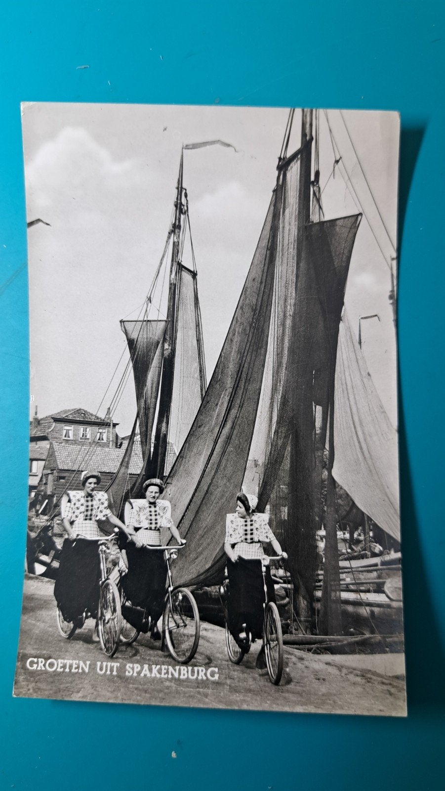 Spakenburg Klederdracht skûtsje fiets boten 1962, Ophalen of Verzenden, 1960 tot 1980, Gelopen, Utrecht