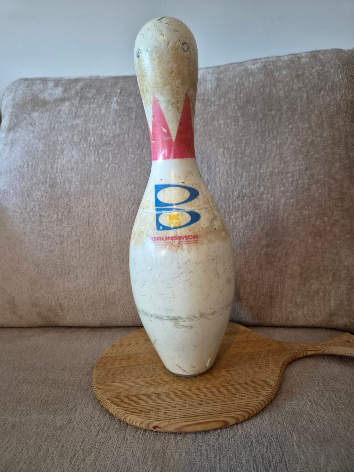 Vintage Brunswick Bowling Pin - Decoratief item, Ophalen, Gebruikt
