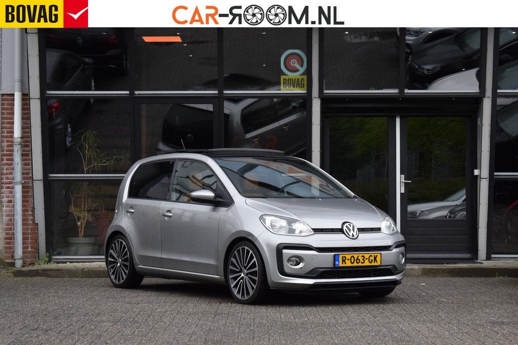 Volkswagen Up! 1.0 TSI BMT cross up! Airco Pano Stoelverwarm, Stof, Gebruikt, Met garantie (alle), 4 stoelen
