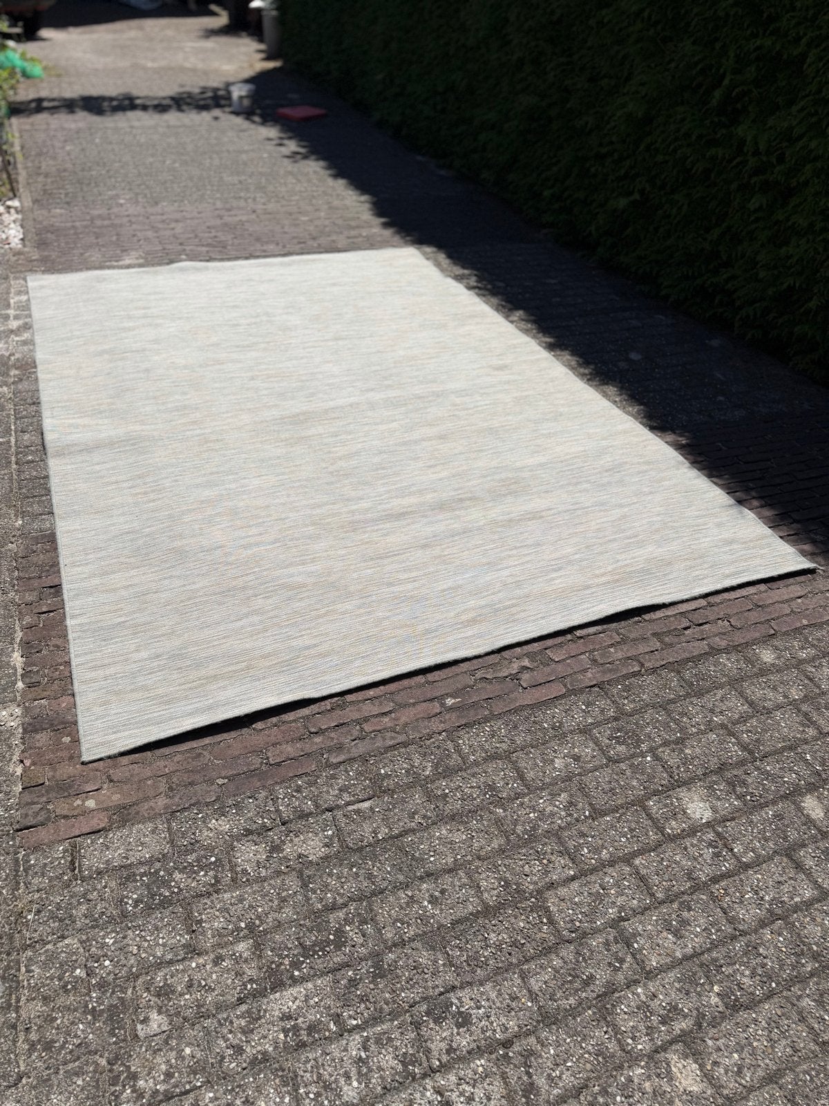 Modern tapijt, grijs/blauw gestreept, 200x300 cm, Huis en Inrichting, Stoffering | Tapijten en Kleden, Ophalen, Gebruikt, 150 tot 200 cm